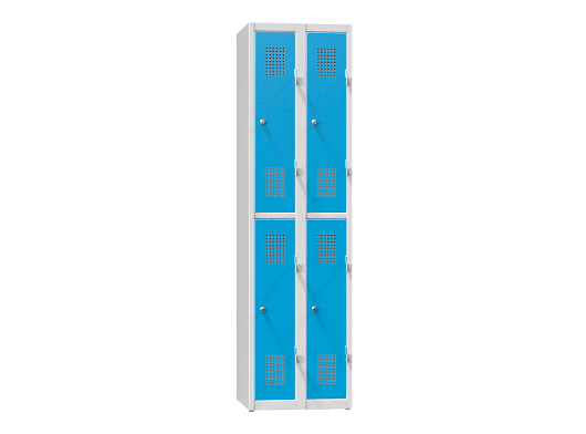 Four-door locker, halving, without shelves XS64-18P