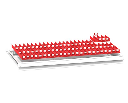 Set of plastic partition - troughs (54x27, 4-piece) 5427PU4