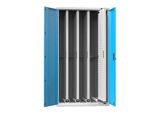Vertical cabinet with extendable perforated panels VSP2